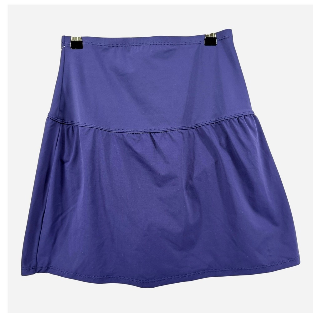 NWT Leilani Women Navy Blue Tummy Thinner Swim Skirt Skort‎ Size 10 Swim Bottom